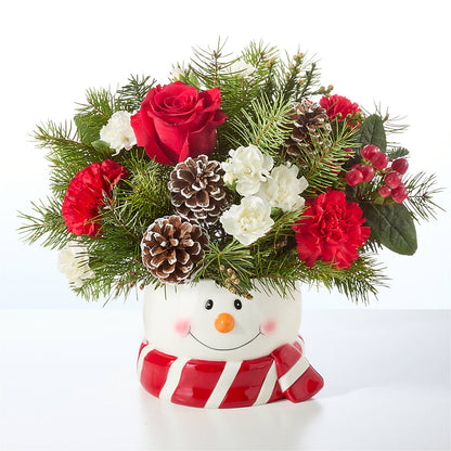 Jolly Snowman Bouquet –  Poplar Flower Shop, Terre Haute IN