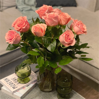 Long Stem Pink Rose Bouquet –  Poplar Flower Shop, Terre Haute IN