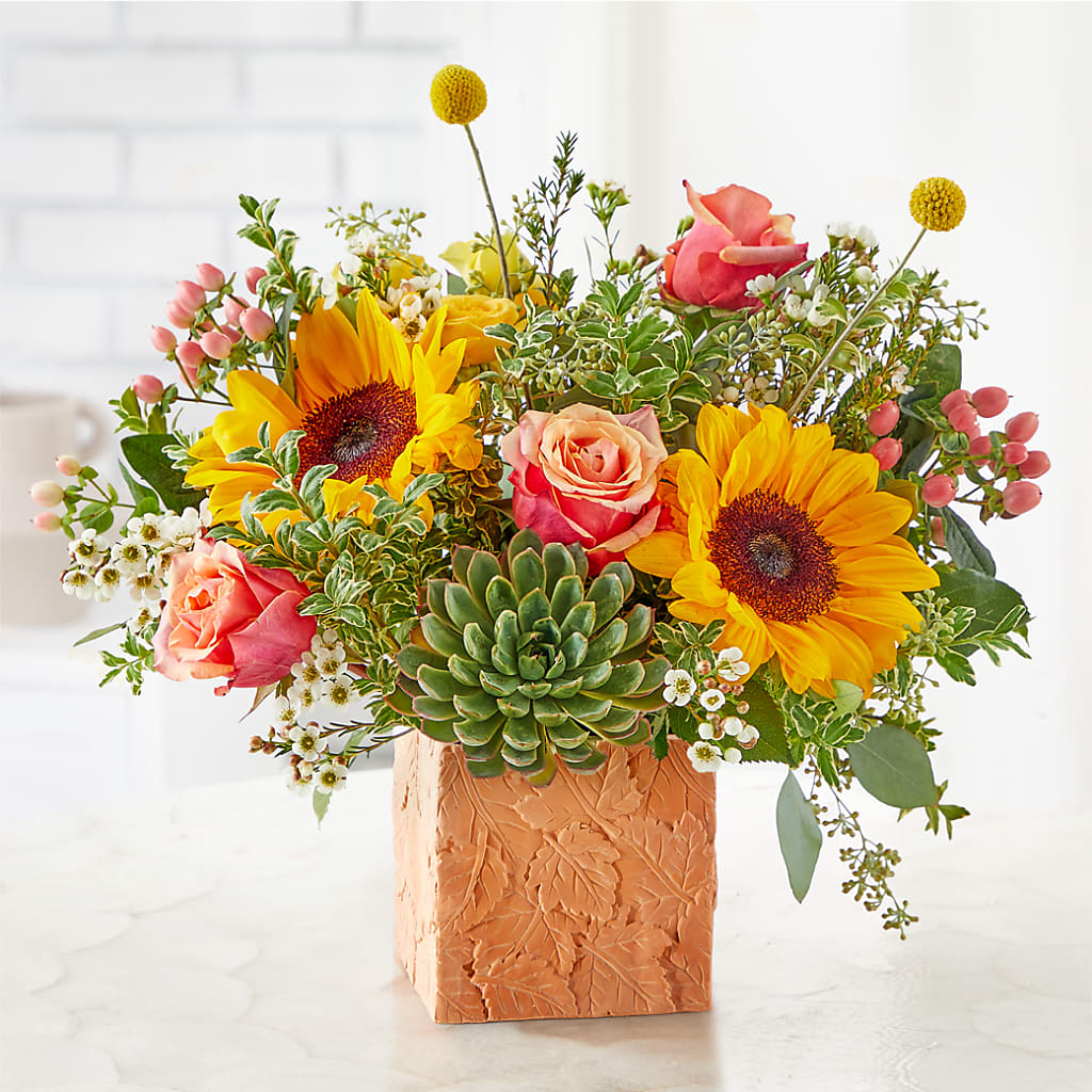Sunflower Season Bouquet –  Poplar Flower Shop, Terre Haute IN