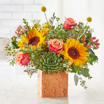 Sunflower Season Bouquet –  Poplar Flower Shop, Terre Haute IN