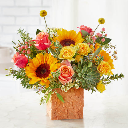 Sunflower Season Bouquet –  Poplar Flower Shop, Terre Haute IN