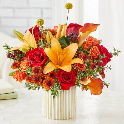 Scarlet Skies Bouquet –  Poplar Flower Shop, Terre Haute IN