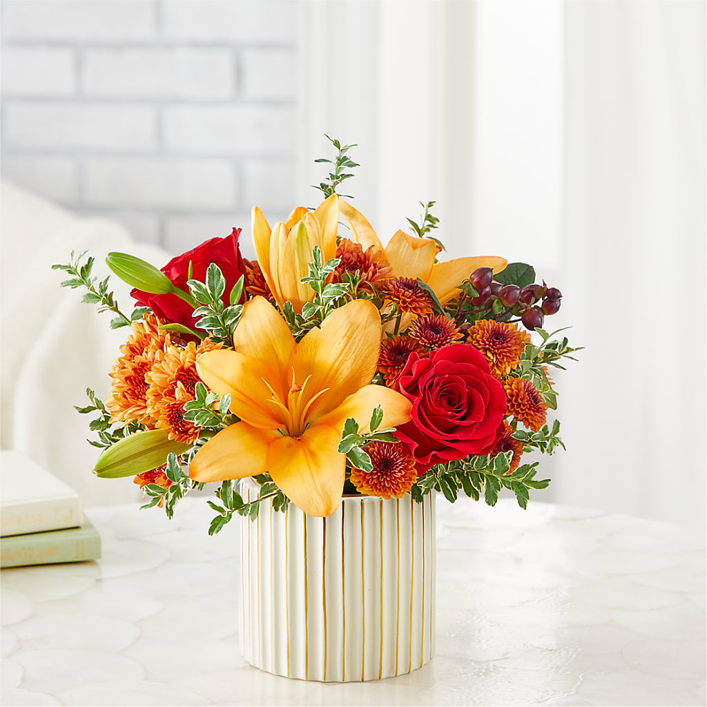 Scarlet Skies Bouquet –  Poplar Flower Shop, Terre Haute IN