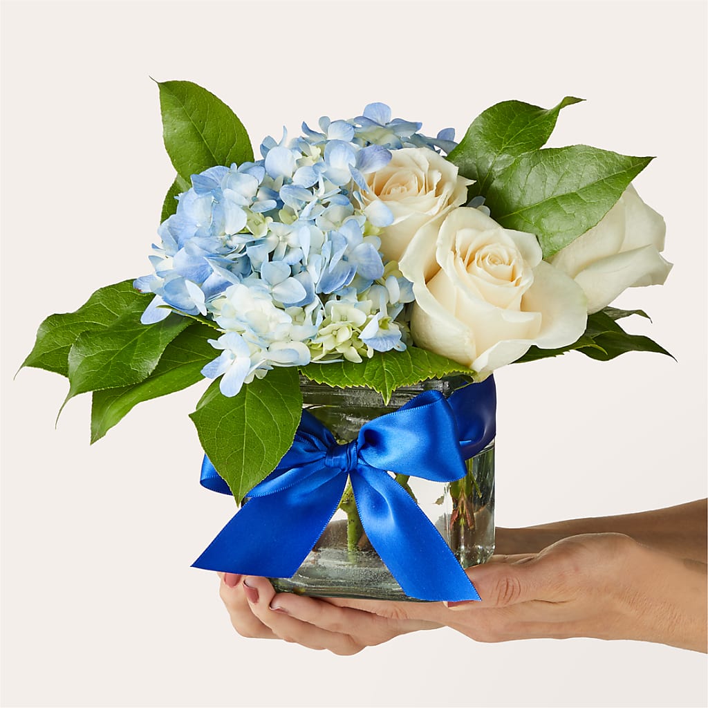 Sky Blue Delight Bouquet –  Poplar Flower Shop, Terre Haute IN