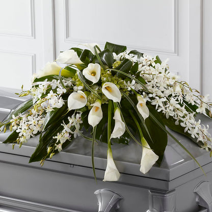 Angel Wings Casket Spray –  Poplar Flower Shop, Terre Haute IN