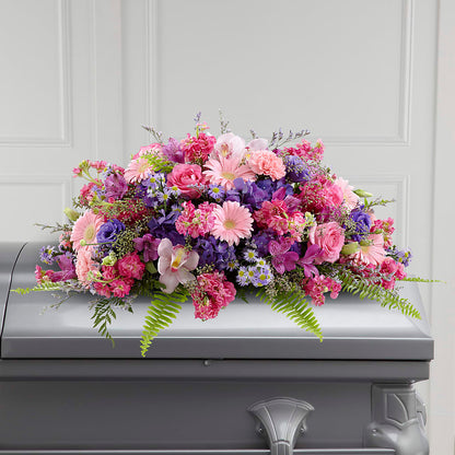 Glorious Garden Casket Spray –  Poplar Flower Shop, Terre Haute IN