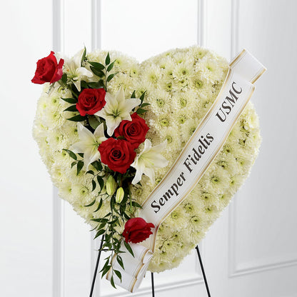 Heartfelt Hero Standing Heart –  Poplar Flower Shop, Terre Haute IN