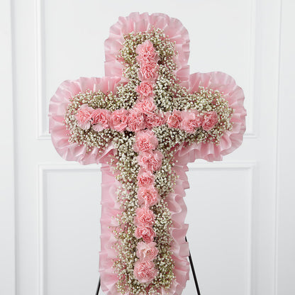 Angel's Cross Easel –  Poplar Flower Shop, Terre Haute IN