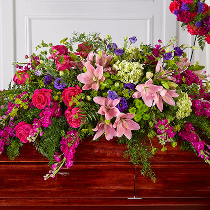 Radiant Tribute Casket Spray –  Poplar Flower Shop, Terre Haute IN