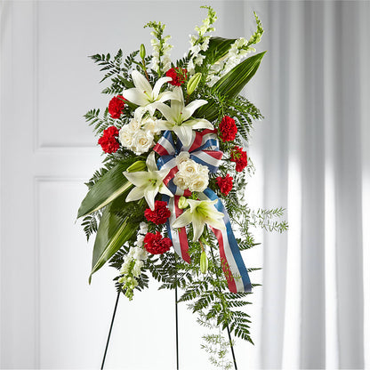 Stars of Life Standing Spray –  Poplar Flower Shop, Terre Haute IN
