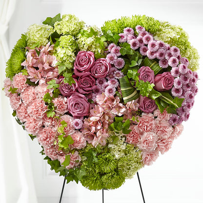 Heartwarming Standing Heart –  Poplar Flower Shop, Terre Haute IN