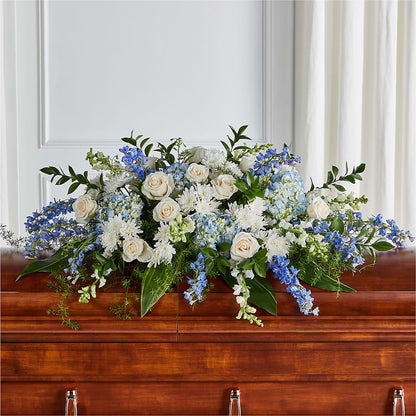Timeless Essence Casket Spray –  Poplar Flower Shop, Terre Haute IN