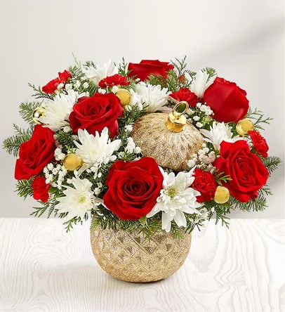 Teleflora's Snowflake Symphony Centerpiece