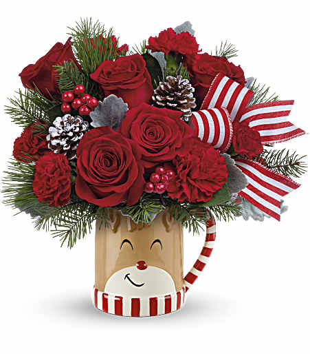 Teleflora's Send A Hug Reindeer Wish Bouquet