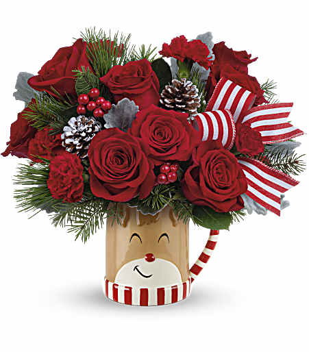 Teleflora's Send A Hug Reindeer Wish Bouquet