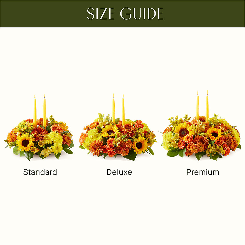 Autumn Harmony Centerpiece –  Poplar Flower Shop, Terre Haute IN