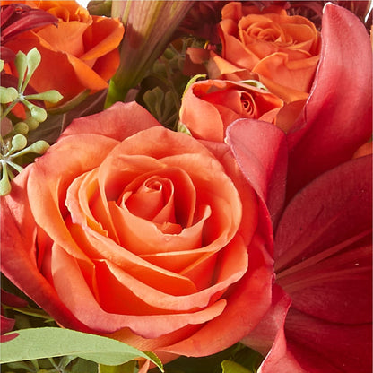 Crimson Leaves Bouquet –  Poplar Flower Shop, Terre Haute IN