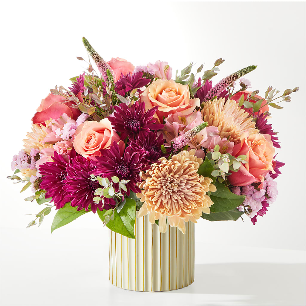 Berry Cobbler Bouquet with Ivory Vase –  Poplar Flower Shop, Terre Haute IN