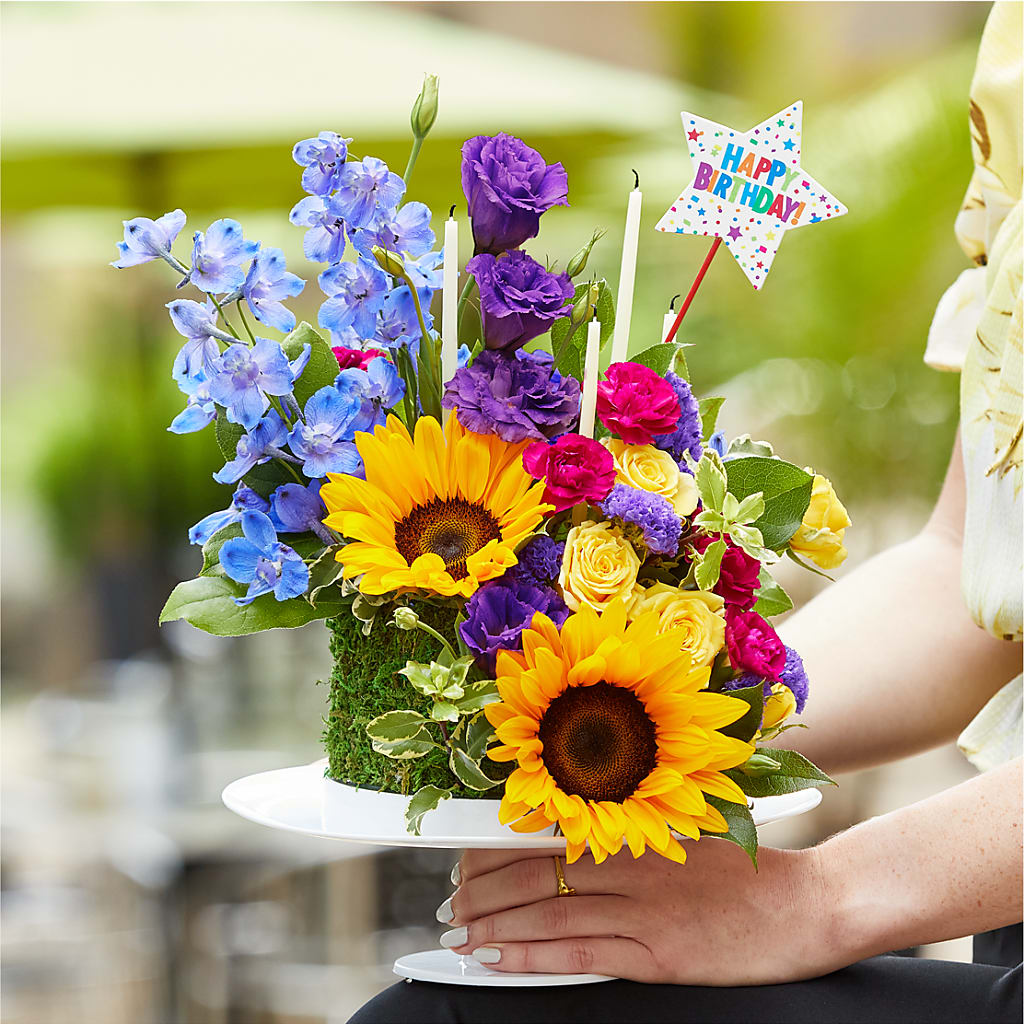 Star of the Day Floral Cake –  Poplar Flower Shop, Terre Haute IN