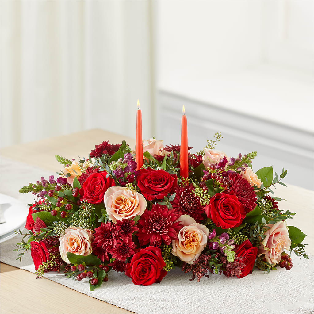 Most Thankful Centerpiece –  Poplar Flower Shop, Terre Haute IN