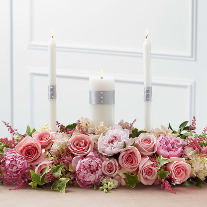 Worldwide Romance Unity Candle Arrangement –  Poplar Flower Shop, Terre Haute IN