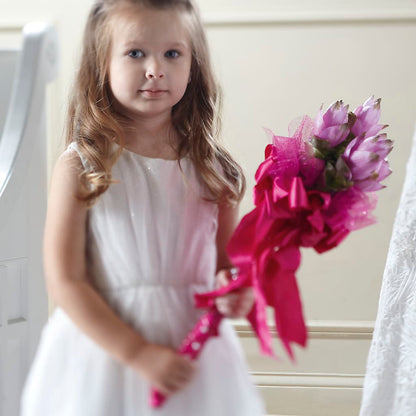 Sparkle Pink Flower Girl Bouquet –  Poplar Flower Shop, Terre Haute IN