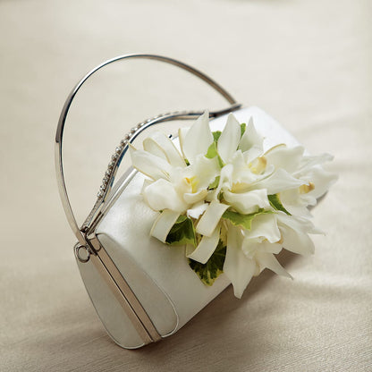 White Purse Decor –  Poplar Flower Shop, Terre Haute IN